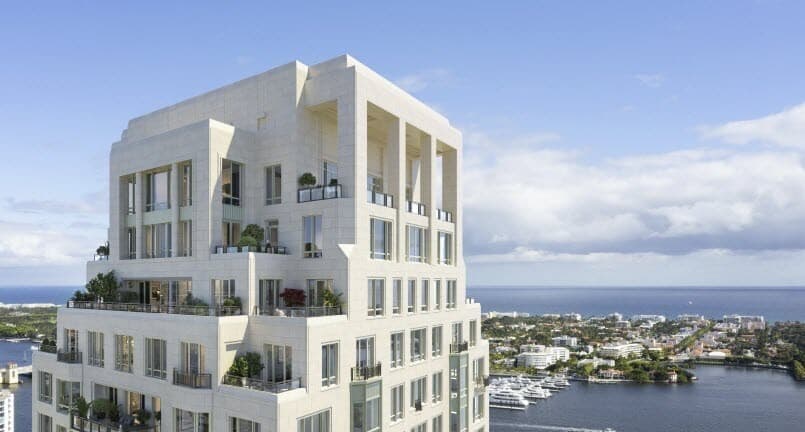 South Flagler House overlooking the Palm Beach area waterfront
